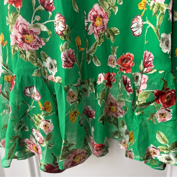 NWT Alice+Olivia Women’s Maxi Skirt Floral Green Size 4 - Picture 5 of 7